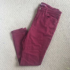 Burgundy Gap Factory Legging Jean